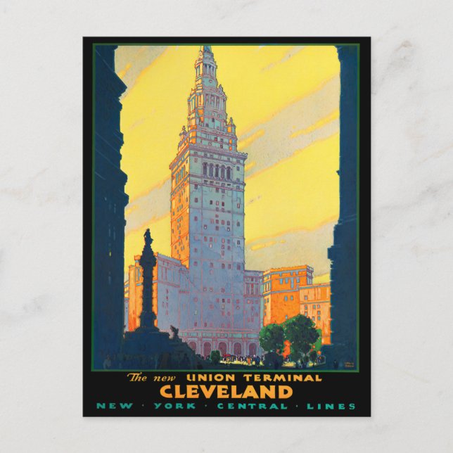 Cleveland vintage travel postcard (Front)
