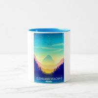 Cleveland Volcano Alaska travel poster