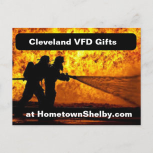 Cleveland Volunteer Fire Department Postcard