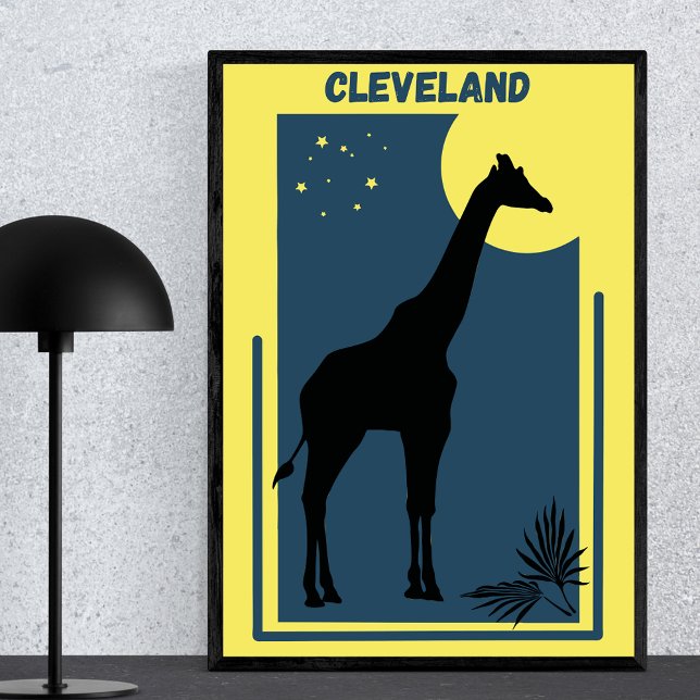 Cleveland Zoo Ohio Vintage Giraffe Poster (Creator Uploaded)