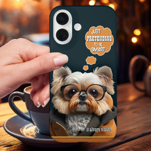 Clever and Smart Funny Dog iPhone 16 Case