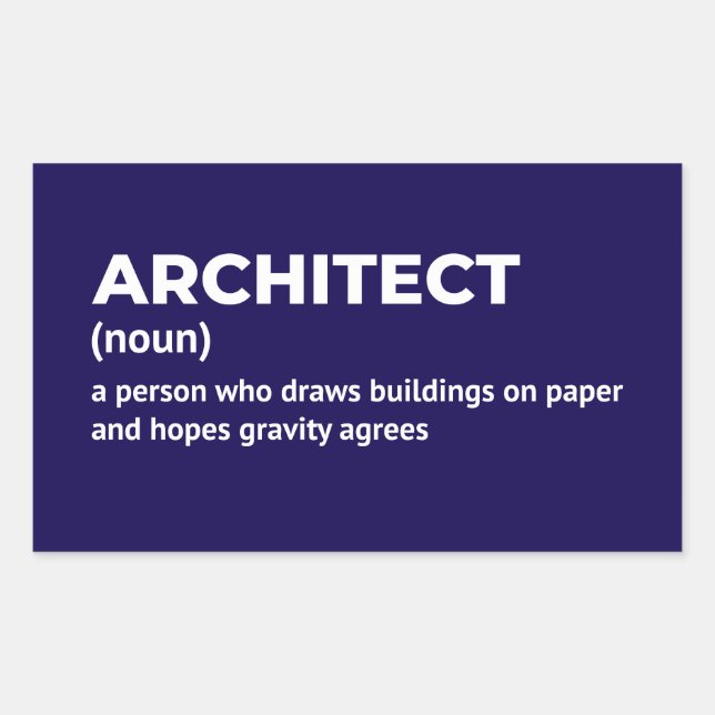 Clever Architect Definition Sticker (Front)