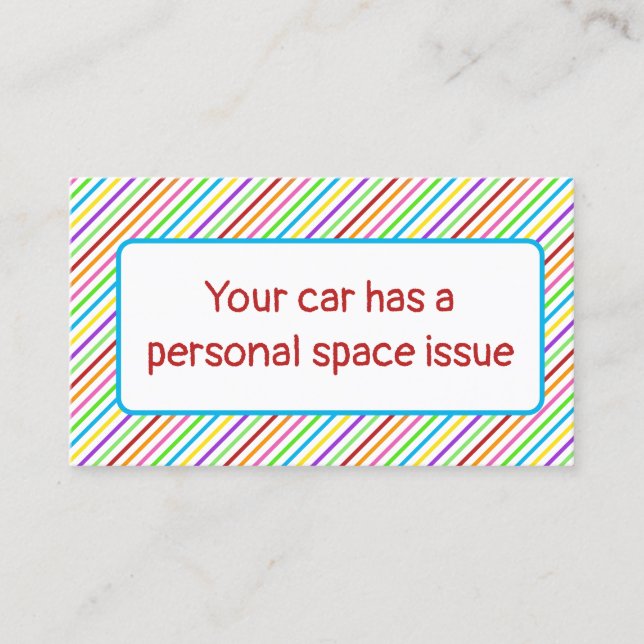 Clever Bad Parking Calling Card (Front)