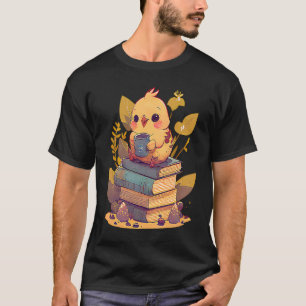 Clever Chicken Reading & Sipping T-Shirt
