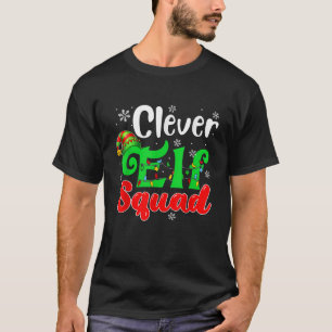 Clever Costume Elf Squad Christmas Lights Matching T-Shirt
