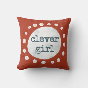 Clever Girl Throw Pillow