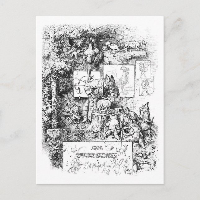 Clever Mr Fox postcard (Front)