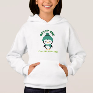 Clever One Always Chill Penguin Hoodie Cool Kids