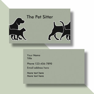 Clever Pet Sitter Design Business Card