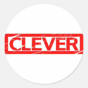 Clever Stamp Classic Round Sticker