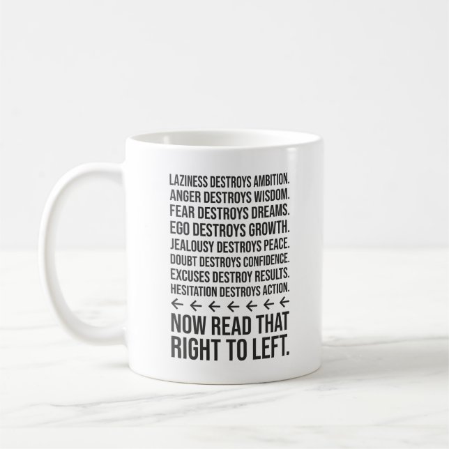 Clever Success Motivation, Gym, Hustle, Grind Insp Coffee Mug (Left)
