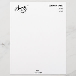 Clever White Defined Biking Custom Letterhead