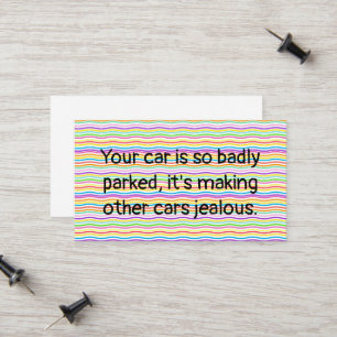 Clever Witty Bad Parking Calling Card