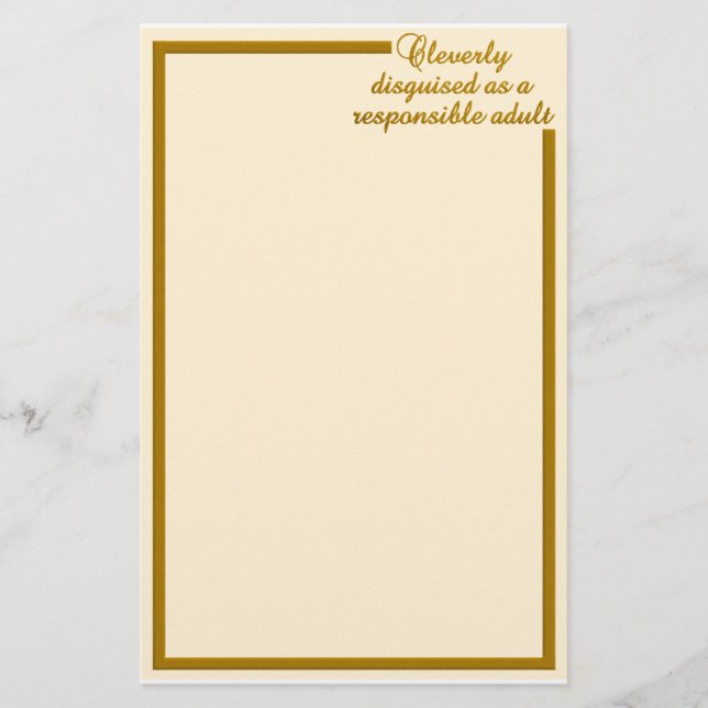 Cleverly Disguised stationary, customisable Stationery (Front)