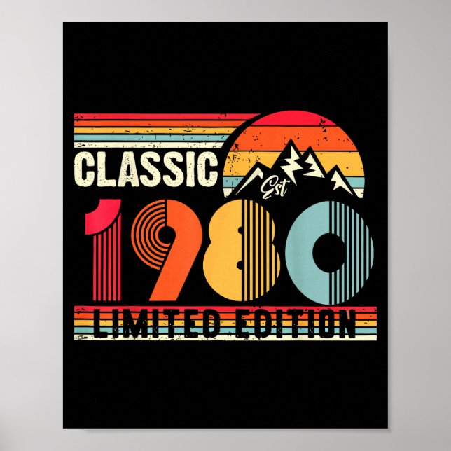 Clic 1980 Limited Edition 45 Year Old 45th Birthda Poster (Front)