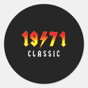 Clic 55 Birthday Decorations Men 55yr 1971 55th Bi Classic Round Sticker