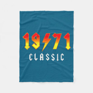 Clic 55 Birthday Decorations Men 55yr 1971 55th Bi Fleece Blanket