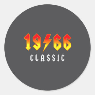 Clic 60 Birthday Decorations Men 60yr 1966 60th Bi Classic Round Sticker