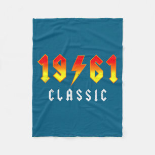 Clic 65 Birthday Decorations Men 65yr 1961 65th Bi Fleece Blanket