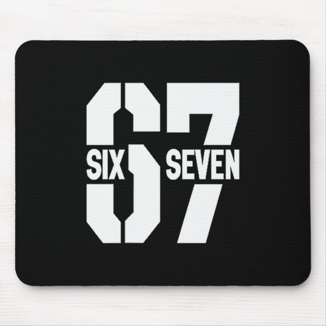 Clic 67 Meme - I Love Six Seven  Mouse Pad (Front)