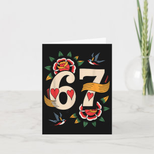 Clic 67 Tattoo Six Seven Valentines Day Ker Card
