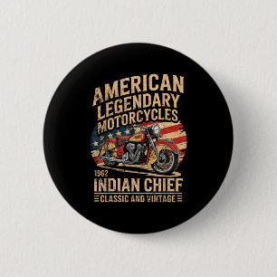 Clic & Vintage American Motorcycle Indian Born 6 Cm Round Badge
