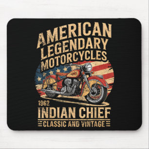 Clic &amp; Vintage American Motorcycle Indian Born Mouse Pad
