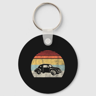 Clic Bug Car Silhouette Retro Vintage Sunset Key Ring