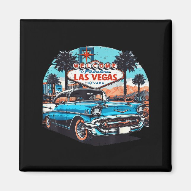 Clic Car Welcome Las Vegas Vacation Summer Men Wom Magnet (Front)