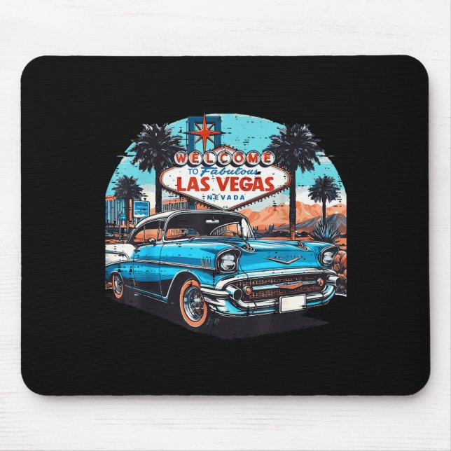 Clic Car Welcome Las Vegas Vacation Summer Men Wom Mouse Pad (Front)