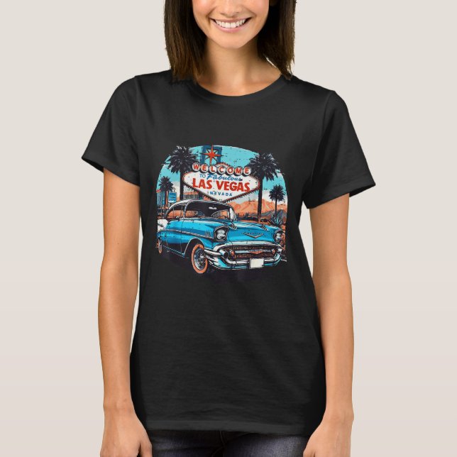 Clic Car Welcome Las Vegas Vacation Summer Men Wom T-Shirt (Front)