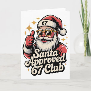 Clic Christmas 67 Santa Meme - Retro Santa Approve Card