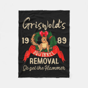 Clic Christmas Movie Squirrel Removal Vacation Fleece Blanket