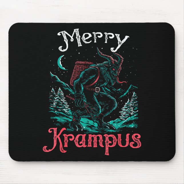 Clic Folklore Christmas Merry Krampus Festive Horr Mouse Pad (Front)