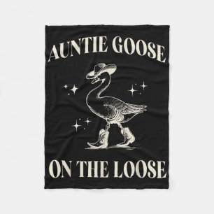 Clic Funny Auntie Goose On The Loose Silly Mothers Fleece Blanket