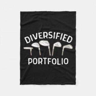 Clic Funny Golf Diversified Portfolio Fleece Blanket