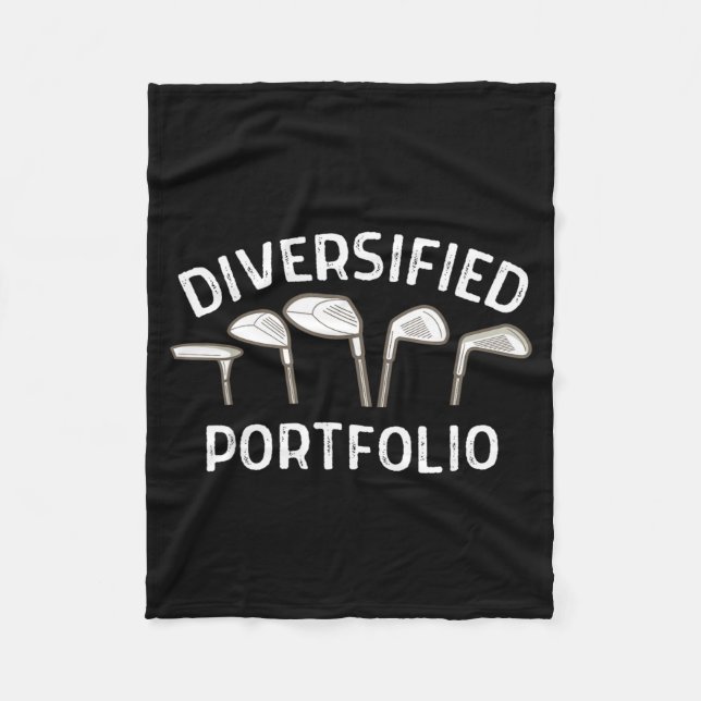 Clic Funny Golf Diversified Portfolio Fleece Blanket (Front)
