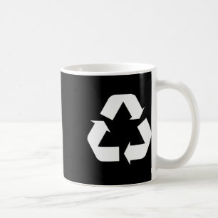 Clic Green-white Recycle Sign Design Standard Coffee Mug