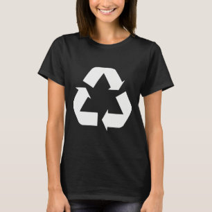 Clic Green-white Recycle Sign Design Standard T-Shirt