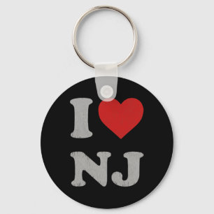 Clic I Love Nj Y2k Souvenir I Heart New Jersey Key Ring