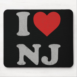 Clic I Love Nj Y2k Souvenir I Heart New Jersey Mouse Pad