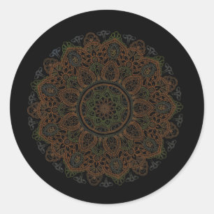 Clic Mandala Style 86 47 Subtle Anti Trump 86 47 Classic Round Sticker