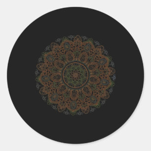 Clic Mandala Style 86 47 Subtle Anti Trump 86 47 Classic Round Sticker