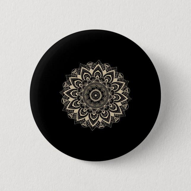 Clic Mandala Style 86 47 Subtle Anti Trump Resist  6 Cm Round Badge (Front)