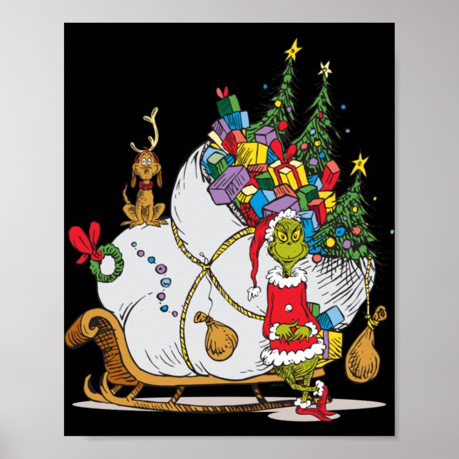 Clic Max With Sleigh T Shirt  Poster (Front)