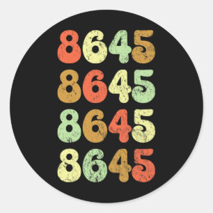 Clic Retro 86 45 - Anti Trump Distressed Classic Round Sticker