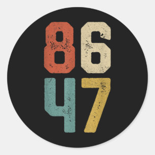 Clic Retro Vintage 80s Style 86 47  Classic Round Sticker
