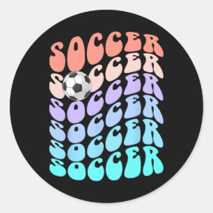 Clic Soccer Just Girl Who Loves Pink Score Game Go Classic Round Sticker
