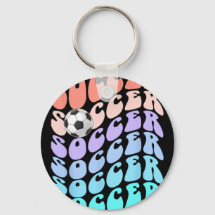Clic Soccer Just Girl Who Loves Pink Score Game Go Key Ring
