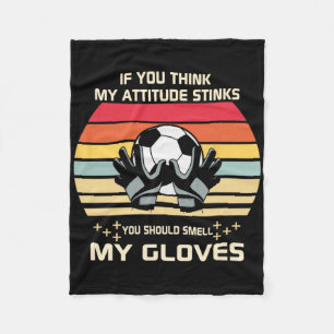 Clic Soccer Player Goalie Gloves Fleece Blanket
